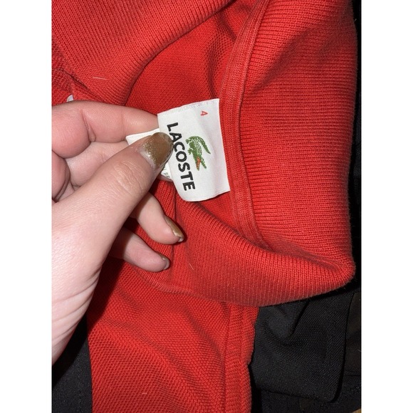 Lacoste Polo Shirt Mens Size Medium Red Short Sleeve Cotton Golf Casual - Picture 9 of 9